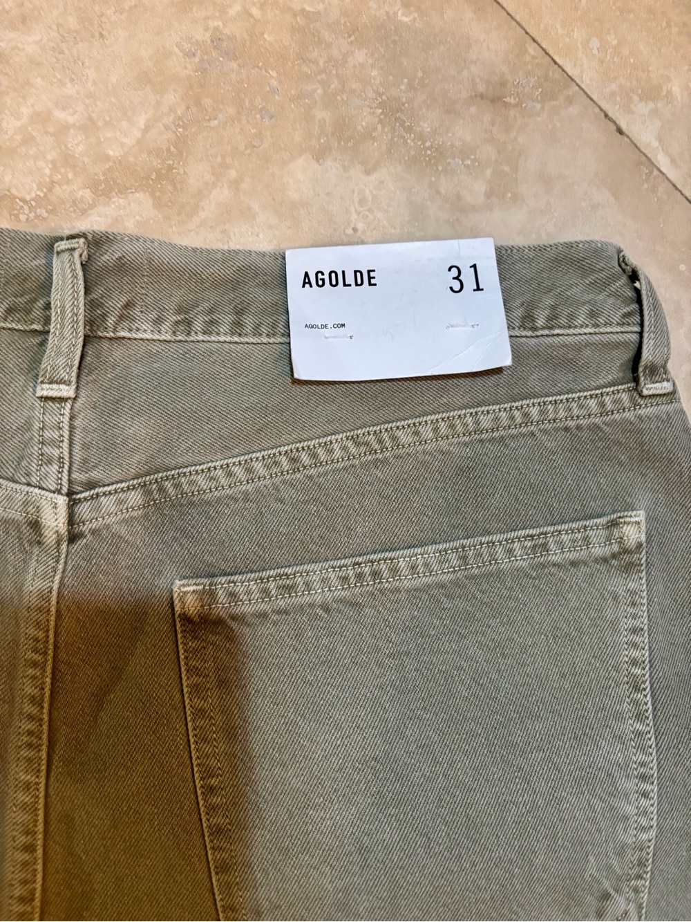 AGOLDE Natural Rhoda High-Rise Denim Shorts NWT 31 - Picture 11 of 11